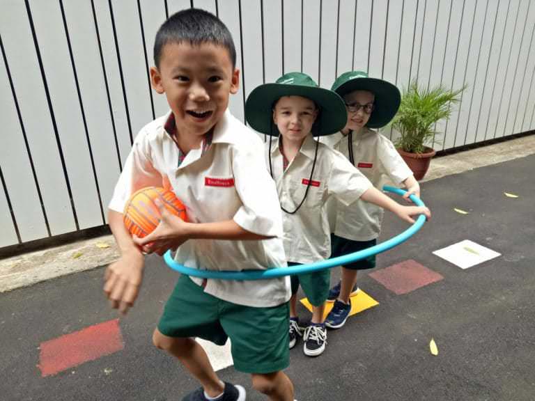 Students of EtonHouse International School Orchard having fun