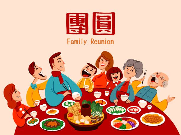 597 Reunion Dinner Illustrations &amp; Clip Art - iStock