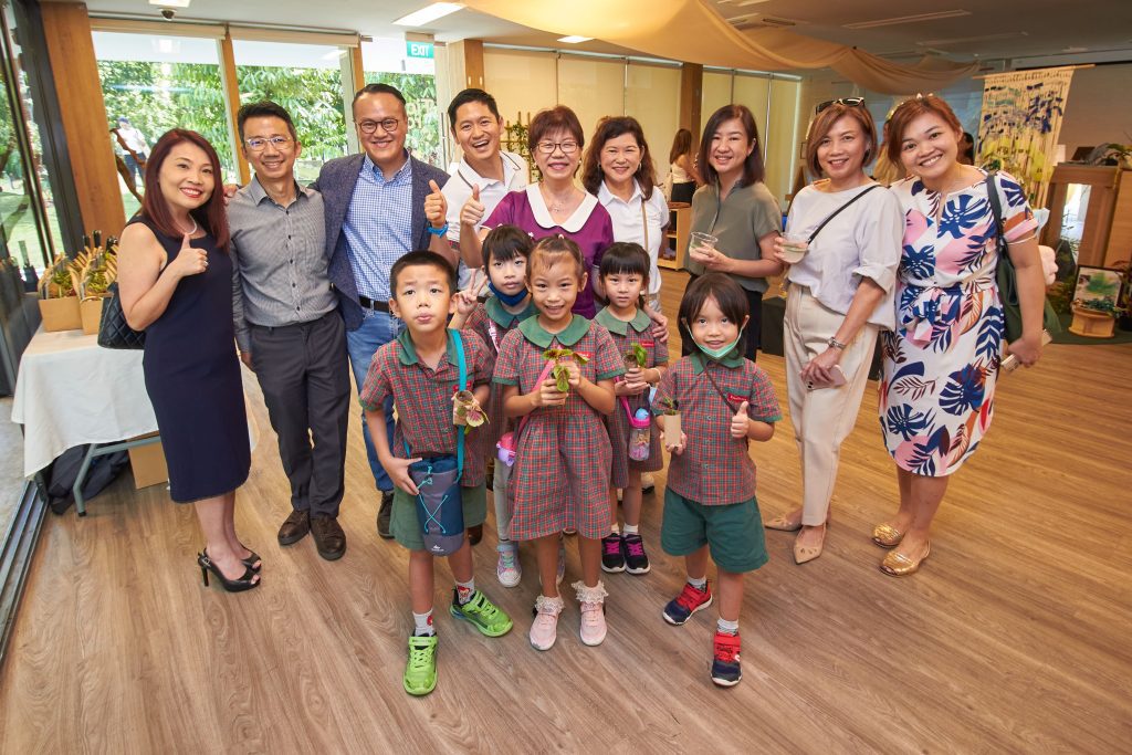 A group photo of parents teachers and students from EtonHouse