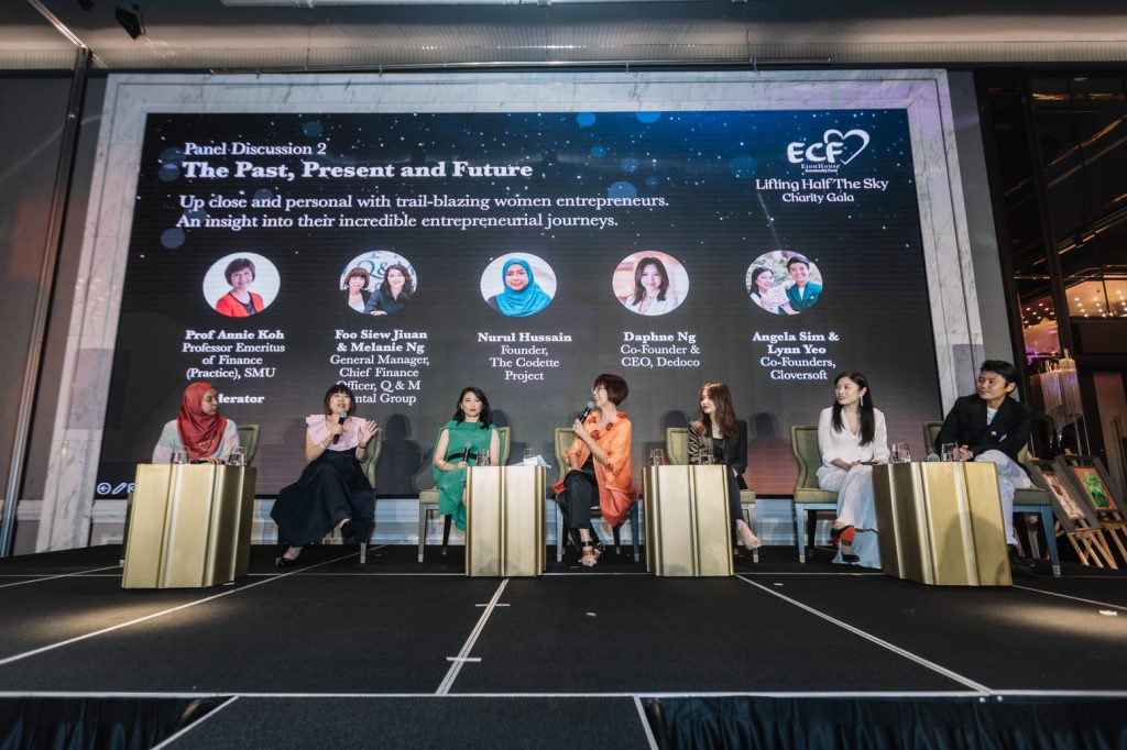 Panel of women entrepreneurs speaking about their entrepreneurial journey