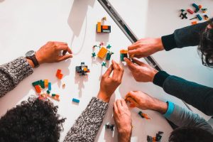 People using lego to express their creativity
