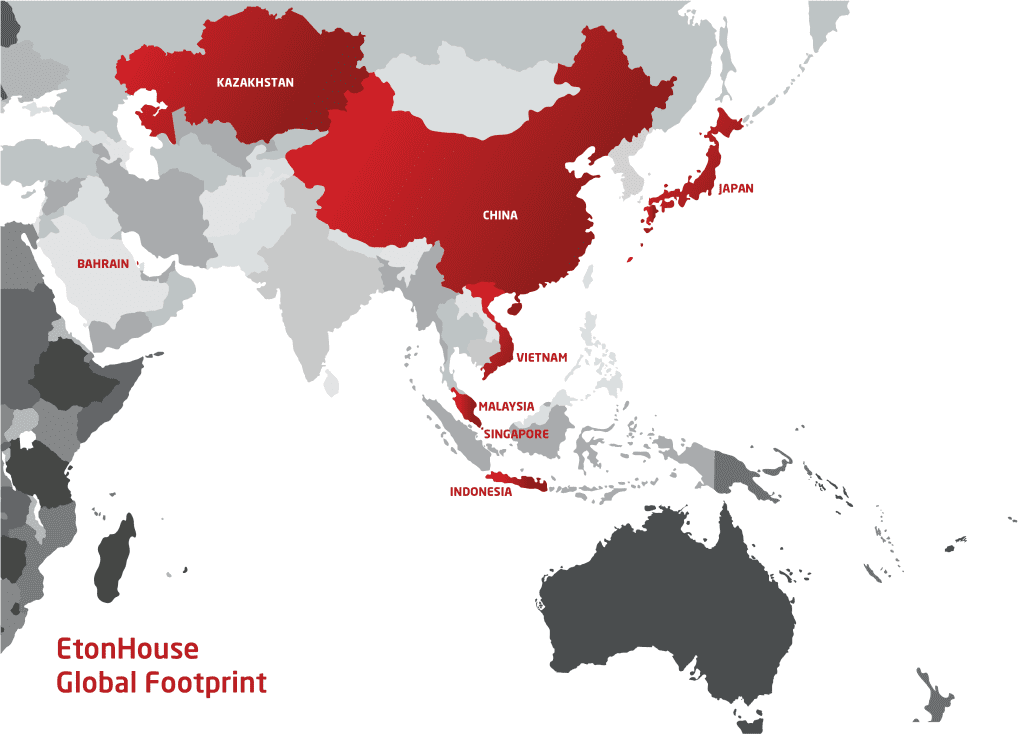 Global footprint map of EtonHouse